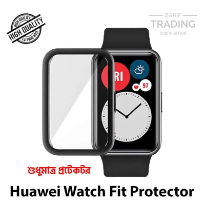 Huawei Watch Fit Screen Protector PMMA Plastic Full Coverage HD Clear Ultra Thin Scratch Resistant Fingerprint Resistant